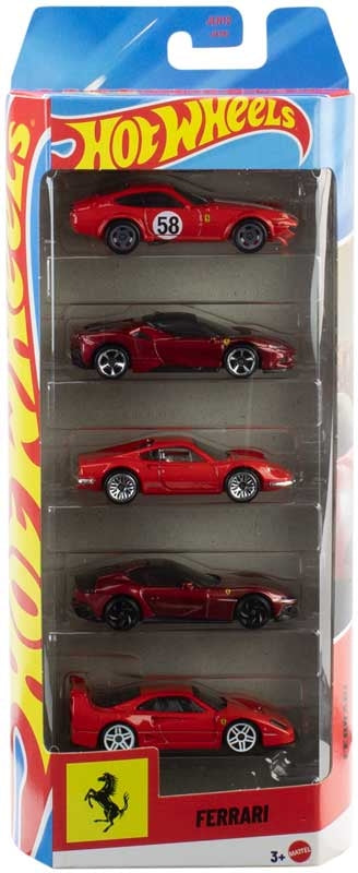 HOT WHEELS BASIC CAR 5 PACK: FERRARI