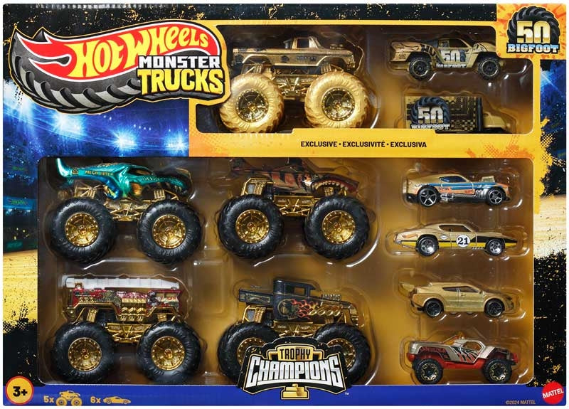 HOT WHEELS MONSTER TRUCKS TROPHY CHAMPIONS COLLECTION